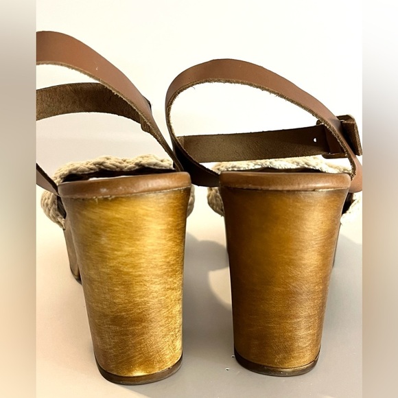 Seychelles Jump for Joy Women's Wood Heeled Sandals w Macrame Detail Size 7 - Picture 7 of 14